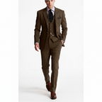 Ethan | Men's Three Piece Suit With Notch Lapel And Button Vest | Classic