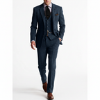 Ethan | Men's Three Piece Suit With Notch Lapel And Button Vest | Classic