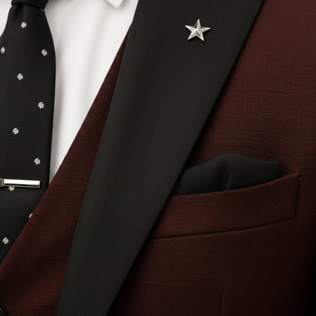 Ethan | Men's Three Piece Suit With Peak Lapel And Button Vest | Formal
