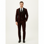 Ethan | Men's Three Piece Suit With Peak Lapel And Button Vest | Formal