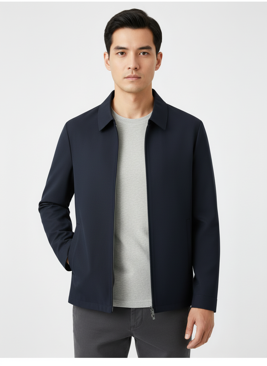 Ethan | Men's Trench Coat With Zip Closure And Side Pockets | Modern