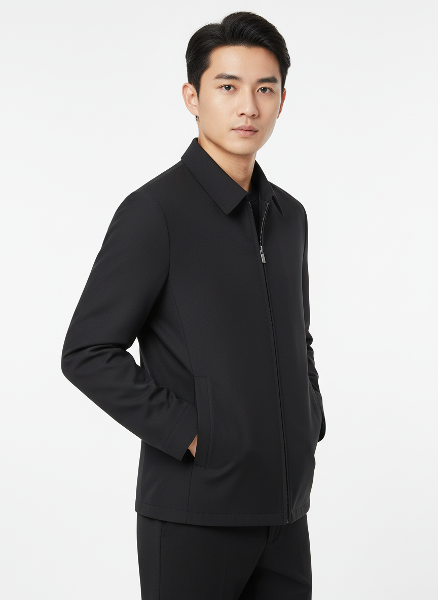 Ethan | Men's Trench Coat With Zip Closure And Side Pockets | Modern