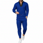 Ethan | Men's Two Piece Set With Zip Collar Top And Tapered Pants | Modern