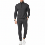 Ethan | Men's Two Piece Set With Zip Collar Top And Tapered Pants | Modern
