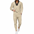 Ethan | Men's Two Piece Set With Zip Collar Top And Tapered Pants | Modern