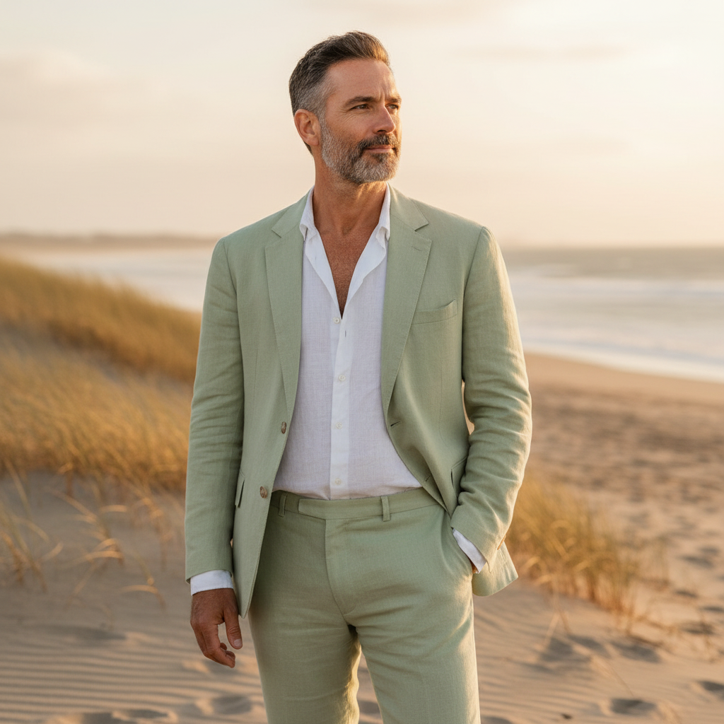 Ethan | Men's Two Piece Suit With Notch Lapel And Tailored Fit | Elegant
