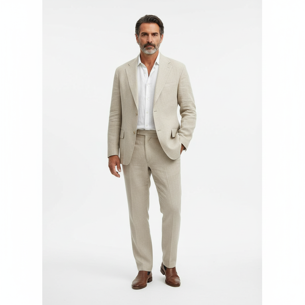 Ethan | Men's Two Piece Suit With Notch Lapel And Tailored Fit | Elegant