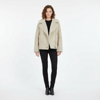 Harper | Women's Bomber Jacket With Notch Collar And Button Closure | Vintage