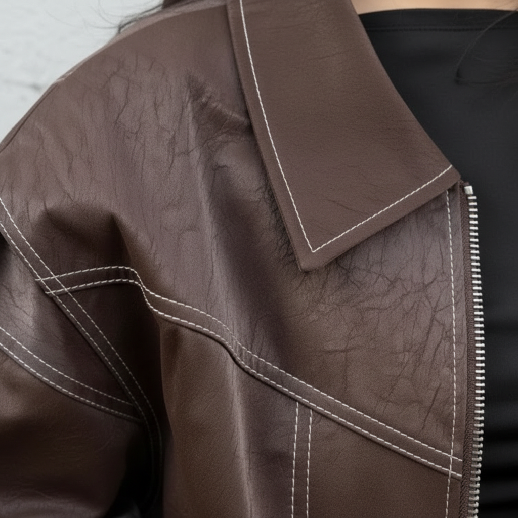 Harper | Women's Bomber Jacket With Zip Closure And Oversized Collar | Casual