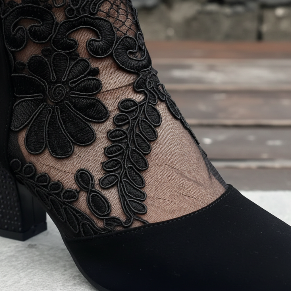 Harper | Women's Heels With Openwork Design And Block Heel | Elegant