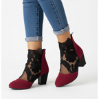 Harper | Women's Heels With Openwork Design And Block Heel | Elegant