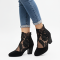 Harper | Women's Heels With Openwork Design And Block Heel | Elegant