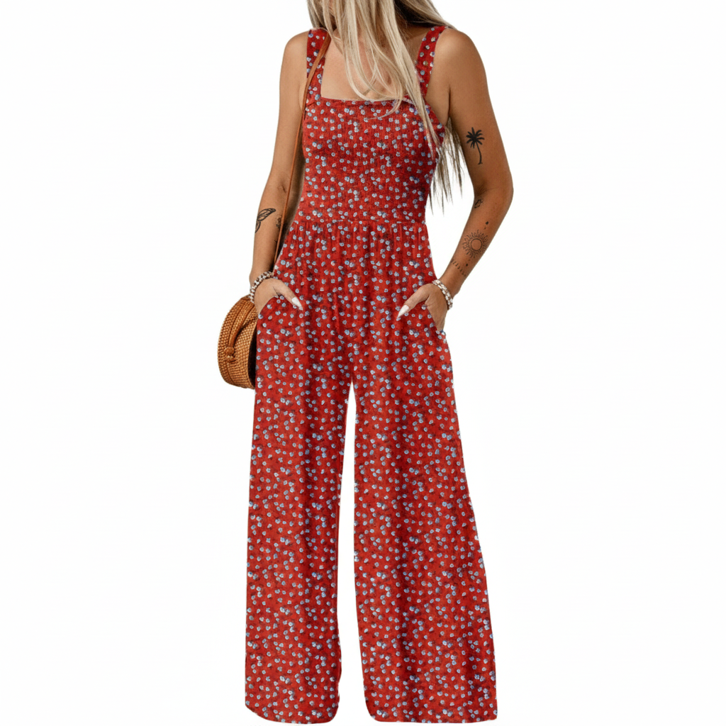 Harper | Women's Jumpsuit With Sleeveless Design And Printed Pattern | Summer