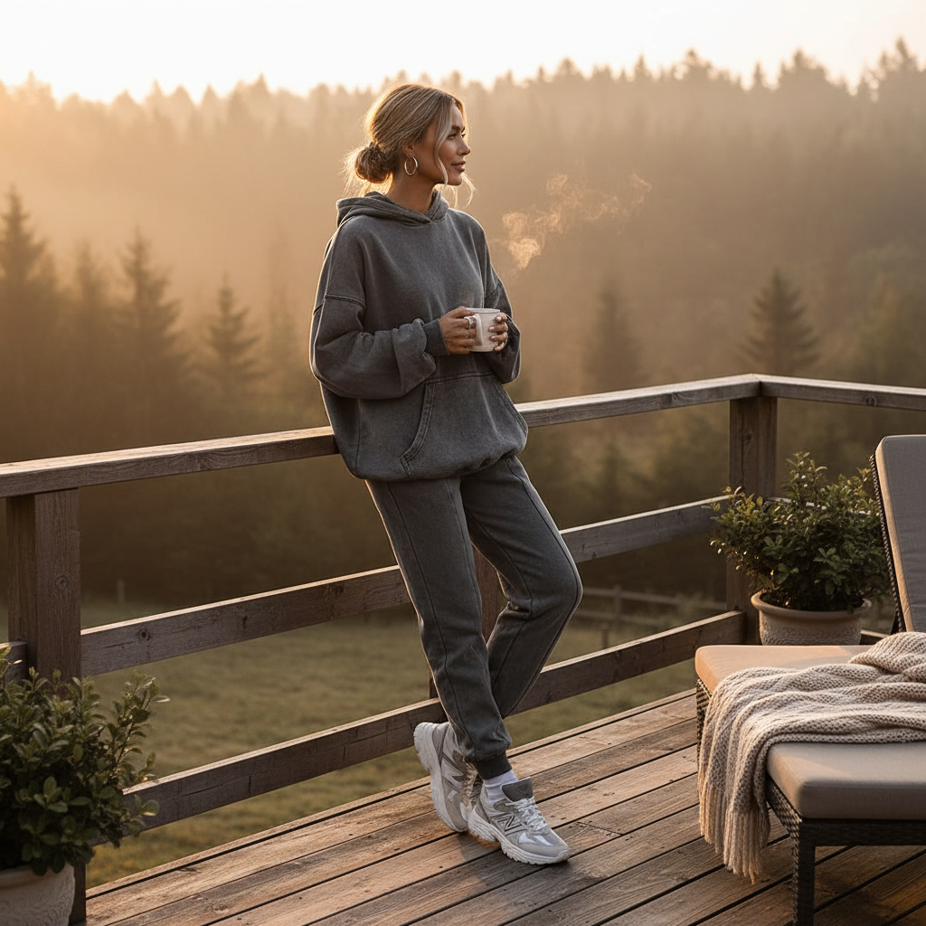 Harper | Women's Loungewear Set With Hood And Kangaroo Pocket | Casual
