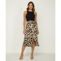 Harper | Women's Midi Skirt With Draped Wrap And Asymmetric Hem | Chic