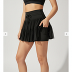 Harper | Women's Mini Skirt With Pleated Design And Drawstring Waist | Casual