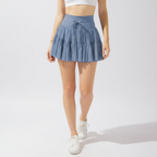 Harper | Women's Mini Skirt With Pleated Design And Drawstring Waist | Casual
