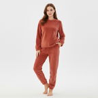 Harper | Women's Outfit Set With Long Sleeve Top And Elastic Waist Pants | Casual