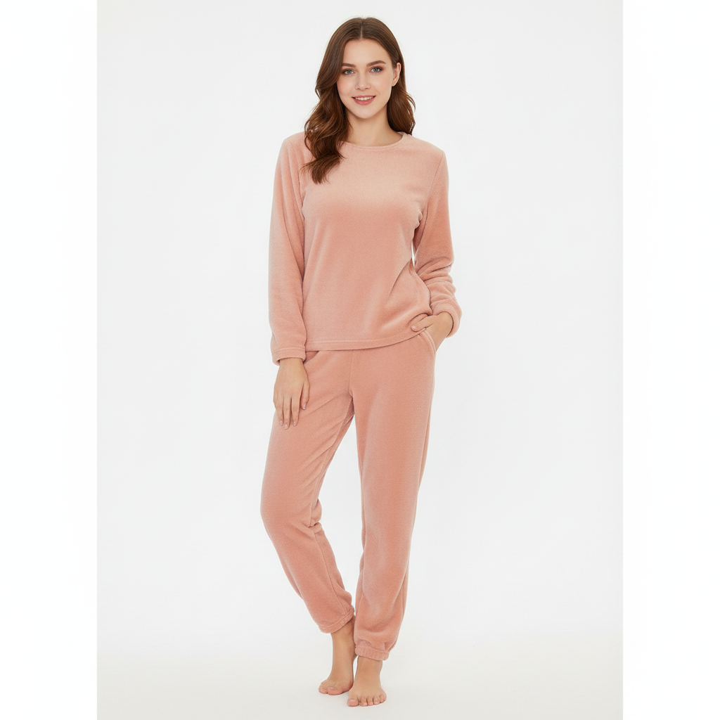 Harper | Women's Outfit Set With Long Sleeve Top And Elastic Waist Pants | Casual
