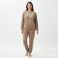 Harper | Women's Outfit Set With Long Sleeve Top And Elastic Waist Pants | Casual