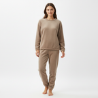 Harper | Women's Outfit Set With Long Sleeve Top And Elastic Waist Pants | Casual