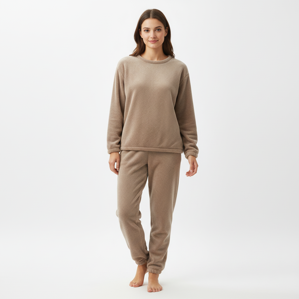 Harper | Women's Outfit Set With Long Sleeve Top And Elastic Waist Pants | Casual