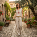 Harper | Women's Two Piece Set With Sleeveless Top And Wide Leg Pants | Casual