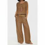 Harper | Women's Two Piece Set With Sleeveless Top And Wide Leg Pants | Casual