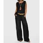 Harper | Women's Two Piece Set With Sleeveless Top And Wide Leg Pants | Casual