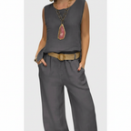 Harper | Women's Two Piece Set With Sleeveless Top And Wide Leg Pants | Casual