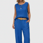 Harper | Women's Two Piece Set With Sleeveless Top And Wide Leg Pants | Casual