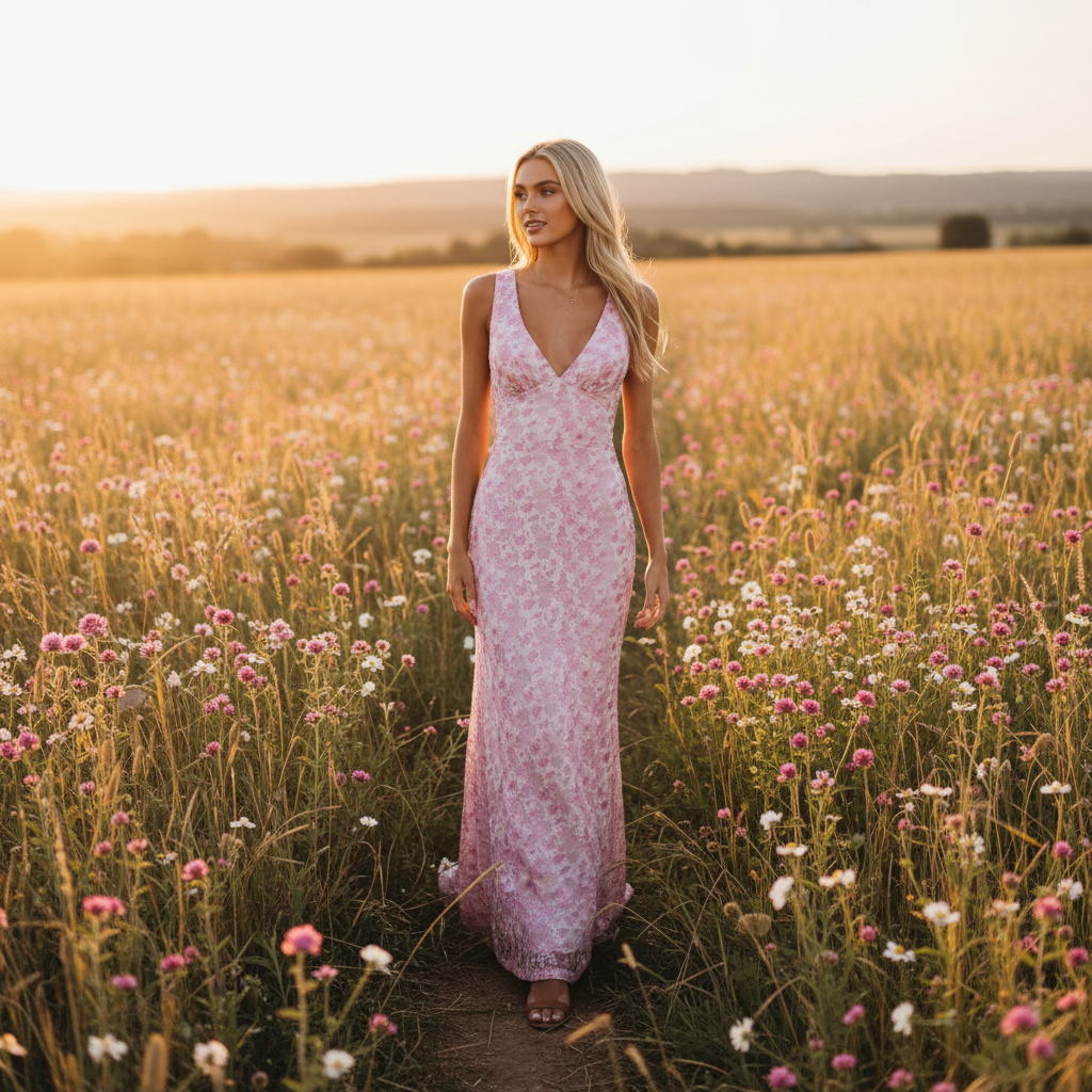 Harper | Women's Wedding Guest Dress With V-Neck And Floral Print | Elegant