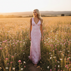 Harper | Women's Wedding Guest Dress With V-Neck And Floral Print | Elegant
