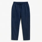 Harry | Men’s Linen Trouser With Elastic Waistband And Drawstring | Casual