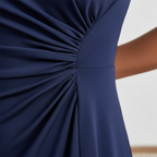 Isla | Women’s Cocktail Midi Dress With Sleeveless Design And Ruched Waist | Elegant