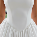 Isla | Women’s Halter Midi Dress With Fitted Bodice And Flared Skirt | Elegant