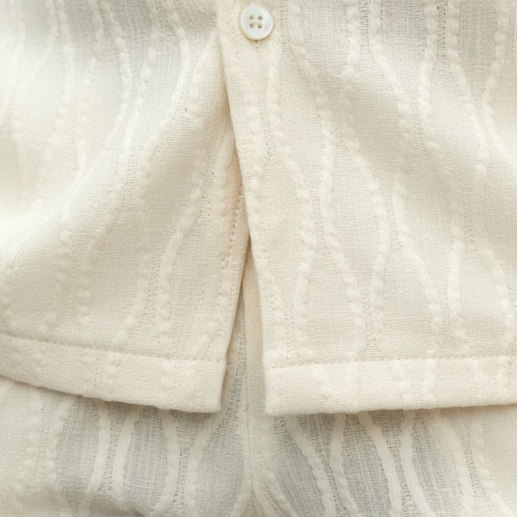 Jackson | Men's 2-Piece Set With Short Sleeve Shirt And Textured Shorts | Summer
