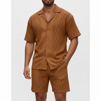 Jackson | Men's 2-Piece Set With Short Sleeve Shirt And Textured Shorts | Summer