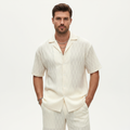 Jackson | Men's 2-Piece Set With Short Sleeve Shirt And Textured Shorts | Summer