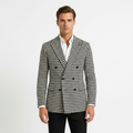 Jackson | Men's Blazer With Double Breasted Design And Woven Texture | Formal