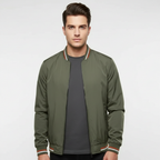Jackson | Men's Bomber Jacket With Zip Closure And Ribbed Collar | Casual