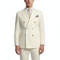 Jackson | Men's Double Breasted Suit Set With Peak Lapel And Button Front | Formal