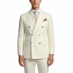 Jackson | Men's Double Breasted Suit Set With Peak Lapel And Button Front | Formal