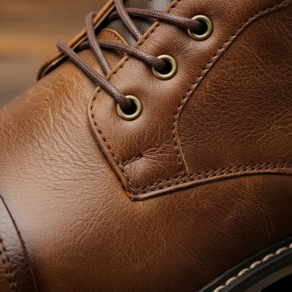 Jackson | Men's Lace-Up Boots With Ankle Height And Cap Toe Design | Vintage