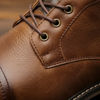 Jackson | Men's Lace-Up Boots With Ankle Height And Cap Toe Design | Vintage