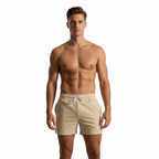 Jackson | Men's Swim Short With Drawstring Waist And Striped Texture | Summer