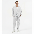 Jackson | Men's Two Piece Set With Button Jacket And Drawstring Pants | Minimalist