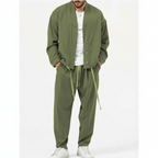 Jackson | Men's Two Piece Set With Button Jacket And Drawstring Pants | Minimalist