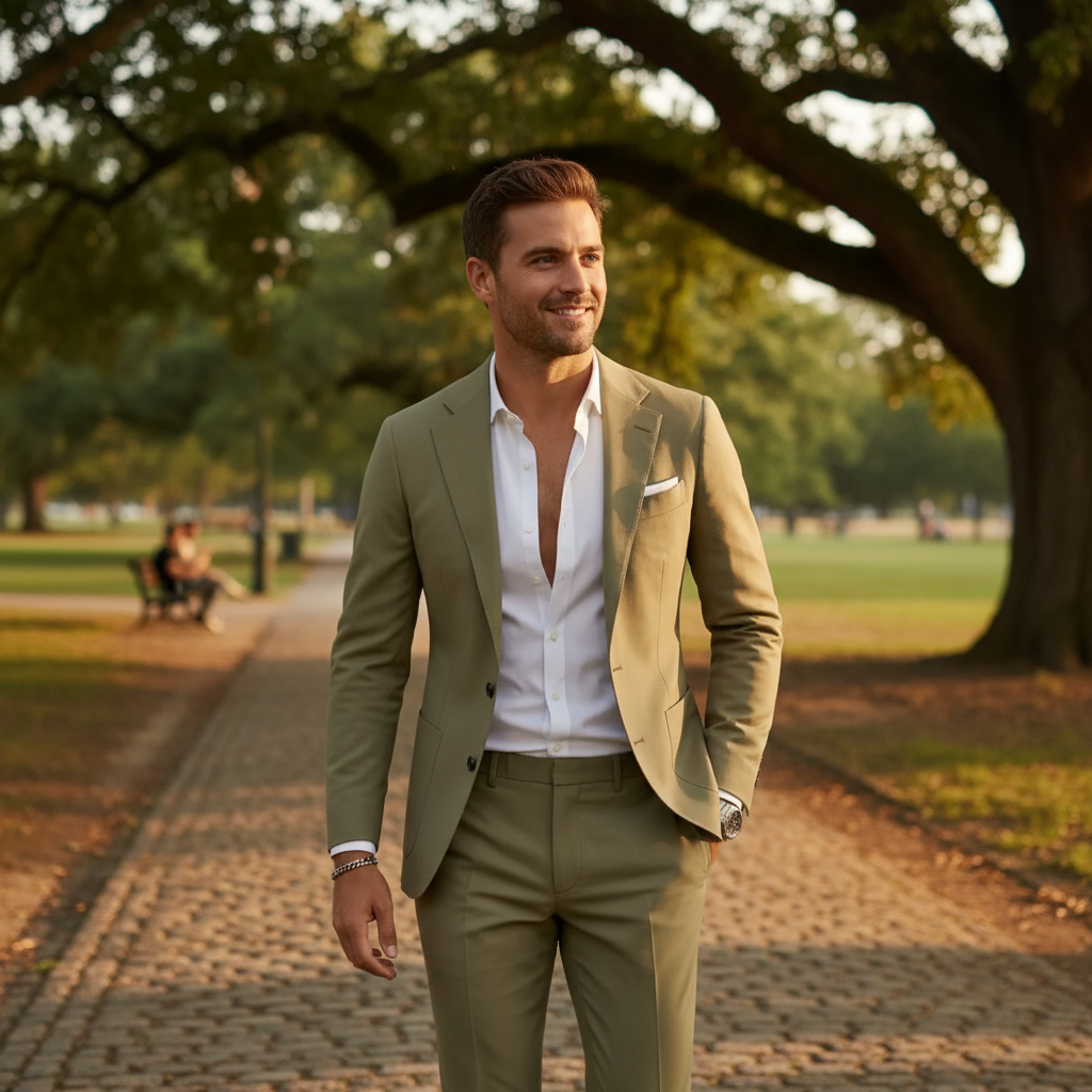 Jackson | Men's Two Piece Suit With Notch Lapel And Button Closure | Formal