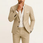 Jackson | Men's Two Piece Suit With Notch Lapel And Button Closure | Formal
